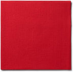 Red Colored Linen-Like Dinner Paper Napkins, Airlaid Texured Napkin For Special Occasions, 45 Pack