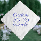 Custom Embroidered Handkerchief with Your Own Words,Unique Bridal Gift for Happy Tears,Personalized Wedding Hankie Gift
