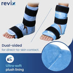REVIX Ankle Ice Pack Wrap for Foot Pain Relief and Feet Injuries, Reusable Gel Ice Cold Packs for Achilles Tendonitis, Plantar Fasciitis, Sprained Ankles and Heels