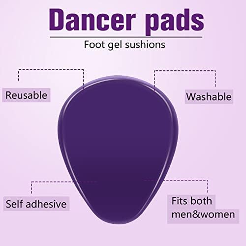Mepase 8 Pieces Gel Ball of Foot Cushions Metatarsal Pads for Women and Men Gel Ball of Foot Soft Metatarsal Cushioning Pain Relief with 1 Wood Box Storage(Purple)