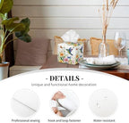 Spring Floral Hummingbird Tissue Box Cover Wild Flowers Florals Butterfly Square Leather Tissue Holder Decorative Facial Tissue Cube Paper Cover Case Organizer for Bathroom Night Stands Desk Home