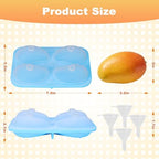 Juome 3D Mango Shape Cake Mold - 4 Cavity Fruit Pudding Mango Silicone Molds for Baking Pastry, Ice Cream, Mousse Cake Decoration Mould Supplies