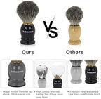 Shaving Brush Kit for Men, 4 in 1 Shaving Brushes Set Includes Badger Hair Shave Brush, Stainless Steel Shaving Bowl&Stand and Goat Milk Flavor Shaving Soap