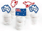 Big Dot of Happiness Australia Day - Dessert Cupcake Toppers - G’Day Mate Aussie Party Clear Treat Picks - Set of 24