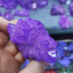 1pcs Purple Electroplated Vug Crystal Quartz Specimen Electroplating Crystal Clusters Decoration Gift Reiki Stone (Size : 40-90g)