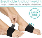 Vive Foot Arch Support Brace (Pair) - Wrap Corrector for Flat Feet, Plantar Fasciitis, Pain Relief, Fallen Arches - Compression Sleeve Strap, Gel Bands Inserts for Women & Men - Wear Under Socks