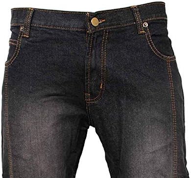 Mens Riding Motorcycle Pants Armored Motorbike Jeans with Aramid Protective Lining Adventure Touring Biker Pant Black