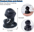 2 Inch Crystal Snake Figurine Handcrafted,Obsidian Crystal Sculpture Healing Energy Stone Spiritual Decor Unique Gift for Collectors Meditation Altar Mystical Statue Reiki Energy