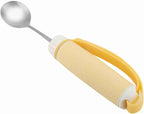 Oumefar Easy Grip Eating Aids Spoon, Disabled Utensil Stainless Steel Fork Arthritis Elder Aid Tablewares Flexible Rotating Fork Eating Tablewares for Disabled Patient Elder Handicapped