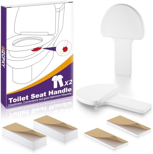Toilet Seat Lift Handle, Toilet Lid Lifter, Avoid Touching the Toilet Lid, for Home, Office, and Toilet Training - Easy to Use, 2 Piece Set