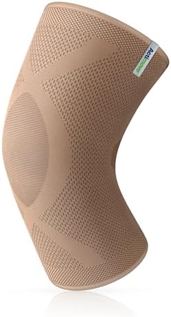 Actimove Everyday Supports Knee Support Closed Patella – Helps with Pain Relief and Swelling – For Chronic Knee Pain and Overuse Knee Injuries – Left/Right Wear – Beige, X-Large