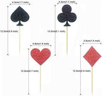 Morndew 24 PCS Casino Night Poker Cupcake Toppers for Las Vegas Theme Party Wedding Party Birthday Party Decorations