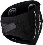 Rehband patella-stabilizing knee support, 1 piece, 3mm neoprene open patella bandage with extra stabilization for the kneecap for sport and active life, Colour:Black, Size:Medium