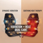 Back Massager with Heat, Vibration Massage Seat Cushion with 8 Massage Nodes & 5 Modes, Adjustable Chair Massager Pad for Home Office, Heated Chair Pad, Valentines Day Gifts for Women Mom Wife