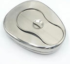 Stainless Steel Bedpan Bed Toilet Bowl with Lid Bedridden Patients Men Elderly Home Device