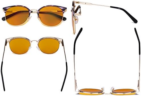 Eyekepper Ladies Round Blue Light Blocking Glasses - Anti Blue Rays Reduce Glare UV Filter Computer Eyeglasses Women