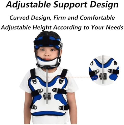 SFKLYU Adjustable Cervical Thoracic Orthosis Head Neck Chest Orthosis Lumbar Spine Orthosis Neck Support Cervical Spine Postoperative Fixed Support Rehabilitation Device,L