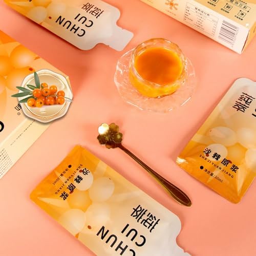 BKSUAIWU Sea Buckthorn Pulp,150ml/8.11oz/box,Sea Buckthorn Pulp Concentrate,Puree Juice Raw Liquid Drink 沙棘原浆
