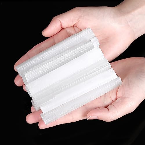 XIANNVXI 24PCS Selenite Crystal Wand 4'' Selenite Sticks Crystals Bulk for Healing Reiki Metaphysical Energy Drawing Protection Wiccan Altar Supplies Crystal for Witchcraft