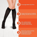 THERAFIRM Knee High Support Stockings - 20-30mmHg Moderate Compression Nylons