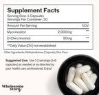 Wholesome Story Myo-Inositol & D-Chiro Inositol Supplement for Women | Fertility Supplements for Hormonal Balance & Ovarian Health Support | Myoinositol | Ideal 40:1 Ratio | 30 Servings