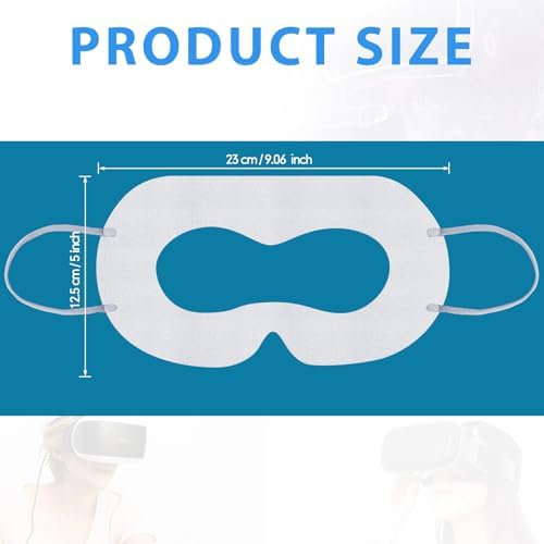 200 Pcs Disposable VR Face Mask Breathable Cover for VR Nonwoven Fabric Sanitary Eye Mask, Eye Cover Pad(White)