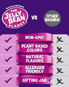 The Jelly Bean Planet, Gourmet Jelly Beans Bulk 25 Oz Jar - 36 Natural Fruit Flavors, Kosher Candy, Plant Based Colors - Gluten Free Jellybeans Easter Candy Gift, Allergen Friendly Basket Stuffers