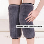 Thicken Cashmere Wool Knee Warmers Wool Knee Brace Pad Winter Warm Knee Sleeves Breathable Elastic Leg Sleeves Wraps Thermal Knee Support Pad for Arthritis Pain Relief Skiing Cycling Running