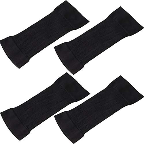 WILLBOND 4 Pairs Slimming Arm Shaper Sleeve for Women Men Upper Flabby Arm Sleeve for Slimming Sun Protection Tattoo Cover up