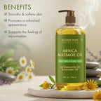 MAJESTIC PURE Arnica Massage Oil for Massage Therapy - Refreshing, and Relaxing - Natural Oils for All Skin Types - Men and Women Massage Lotion- 8 fl oz