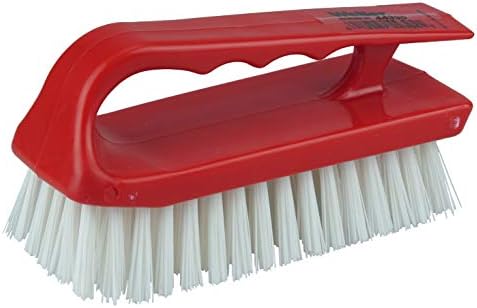Weiler 44395 6" Block Size, Iron Style Plastic Block, White Polypropylene Fill, Hand Scrub Brush