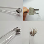 1 Pair Glasses Legs Replacement Temples Glasses Metal Frame Arms Legs Replacements Screws and Screwdriver Double Flat Teeth (Transparent)