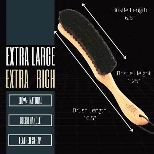 Hat Brush Clothes Brush for Suits Lint Brush Felt Cowboy Hat Cleaner Suit Brush Laundress Lint Roller Wool Cashmere Velvet Furniture Pet Hair Cleaning Kit 100% Horsehair Bristle - 1 Pack