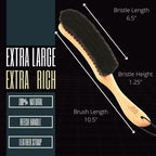 Hat Brush Clothes Brush for Suits Lint Brush Felt Cowboy Hat Cleaner Suit Brush Laundress Lint Roller Wool Cashmere Velvet Furniture Pet Hair Cleaning Kit 100% Horsehair Bristle - 1 Pack