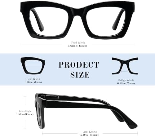 Oprah Reading Glasses for Women-3Pack Blue Light Blocking Fashion Readers with Spring Hinge Computer Square Eyeglasses
