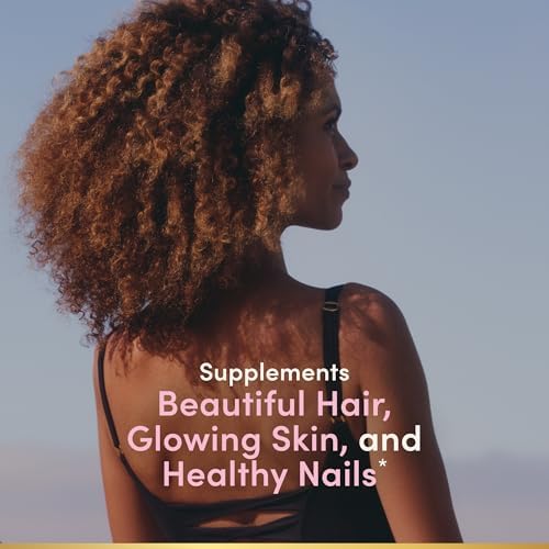 Nature's Bounty Optimal Solutions Hair, Skin & Nails with Biotin and Collagen, Citrus-Flavored Gummies Vitamin Supplement, 2500 mcg, 80 Ct, 40 Total Servings