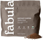 Fabula Organic Instant Coffee, Low Acid, Mold Free - Medium Roast, 90g, Convenient & Delicious