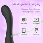Handheld Electric Back Massager Waterproof, Compact & USB Rechargeable, 10 Powerful Modes for Full Body Muscle Relaxation (Black)