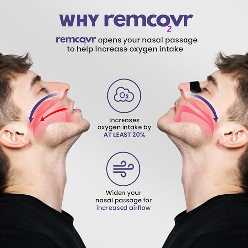 Nasal Strips for Breathing - 30 Nose Breathing Strips for Enhanced Oxygen Intake - Strong Adhesive Nasal Strips for Snoring - Breathing Nose Strips - 1 Month Supply - Nose Strips for Breathing