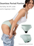 TIICHOO Period Underwear for Women Seamless Period Bikini Regular Absorbency Leakproof Underwear