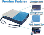 5 STAR SUPER DEALS Premium Comfy Orthopedic Gel Memory Foam Seat Cushion Pad for Office Chair, Car, Wheelchair & More - Seen On TV (1pc Set)