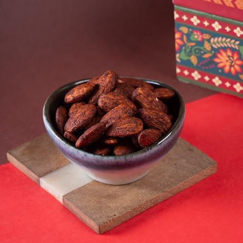 Ghasitaram Gifts Jaiccha Rakhi Gifts for Brothers-Big Hamper Tray of Kaju Katlis, Peri Almonds, Pistachios, Wheat Puffs and Choco Rice Crispies with 5 rakhis
