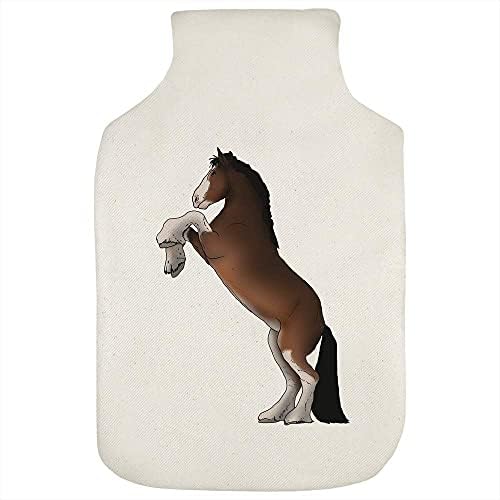 Azeeda 'Rearing Shire Horse' Hot Water Bottle Cover (HW00019808)