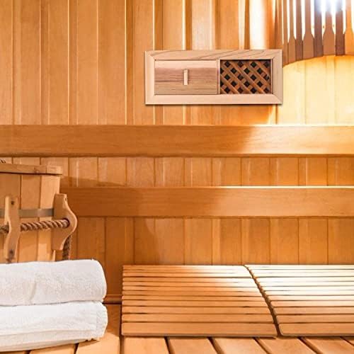 Estink Wooden Sauna Room Air Vent, Cedar Rectangle Adjustable Steam Room Sauna Room Air Ventilation Equipment Panel Air Vent Grille Sauna Accessory for Ventilation in Sauna or Steam Room