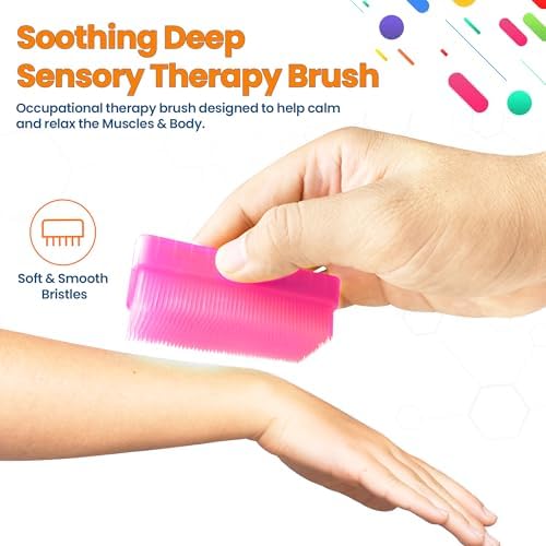 Wilbarger Method Therapy Sensory Brush Occupational & Therapressure Brush for Calming, Stimulating, and Sensory Brushing – Use as Part of The Wilbarger Brushing Protocol, Pink, 3 Count (Pack of 1)