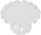 Modern Cake Stand Fruit Footed Bowl Candy Plate Footed Bowl Ceramic Fruit Round Pedestal Serving Tray Ceramic Cake Stand Food Tray White Ceramics Base Simple