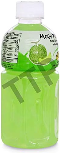 Mogu Mogu Fruit Juice with Nata De Coco, 10.82 oz (Pack of 24) (Melon)