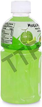 Mogu Mogu Juice with Nata De Coco, Melon Flavored, 6 Pack