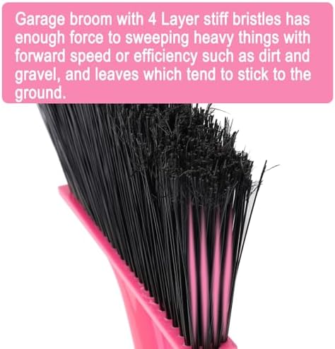 KeFanta Heavy Duty Broom, Outdoor Broom with 54.7" Long Handle, Commercial Brooms for Sweeping Outdoor Concrete Courtyard Garage Patio Indoor Home Floor Kitchen Office Lobby