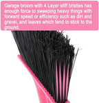 KeFanta Heavy Duty Broom, Outdoor Broom with 54.7" Long Handle, Commercial Brooms for Sweeping Outdoor Concrete Courtyard Garage Patio Indoor Home Floor Kitchen Office Lobby